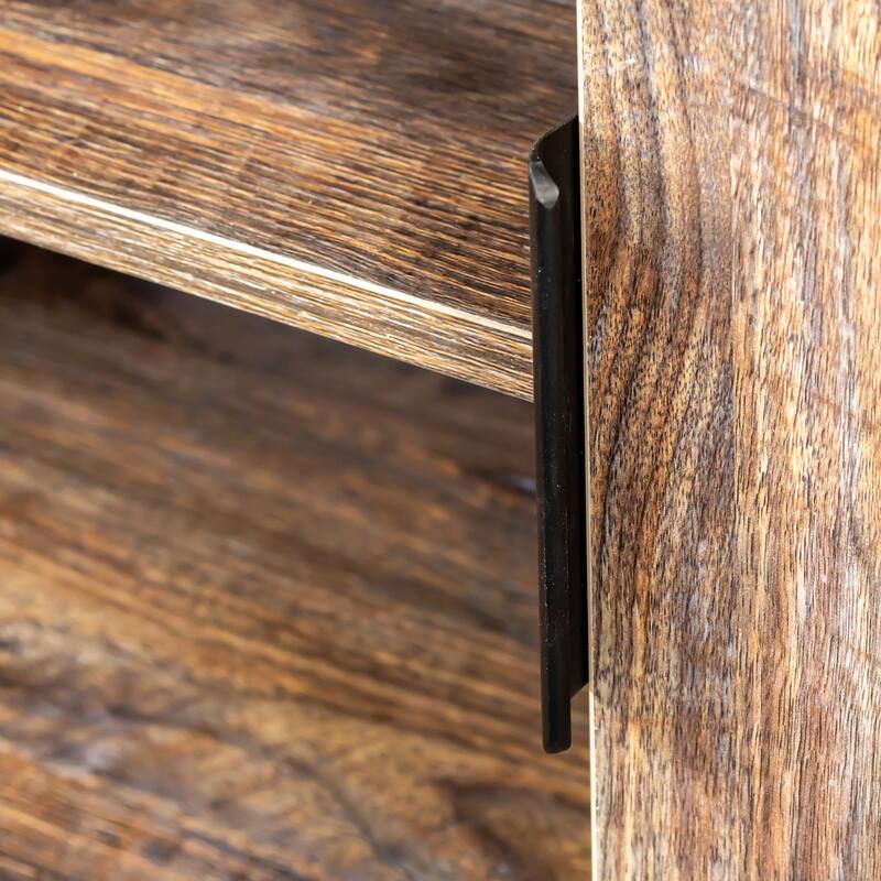 TV with 3 Layers of Open Shelves, Media Entertainment Center